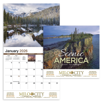 Scenic America Appointment Wall Calendar - Stapled